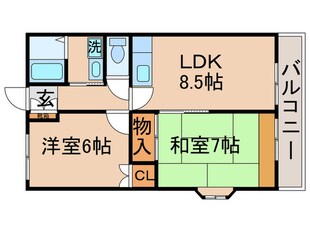 コーポふじよしの物件間取画像